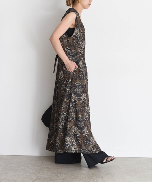 アラベスクプリント フロントZIPワンピース（ワンピース）｜Eimee Law