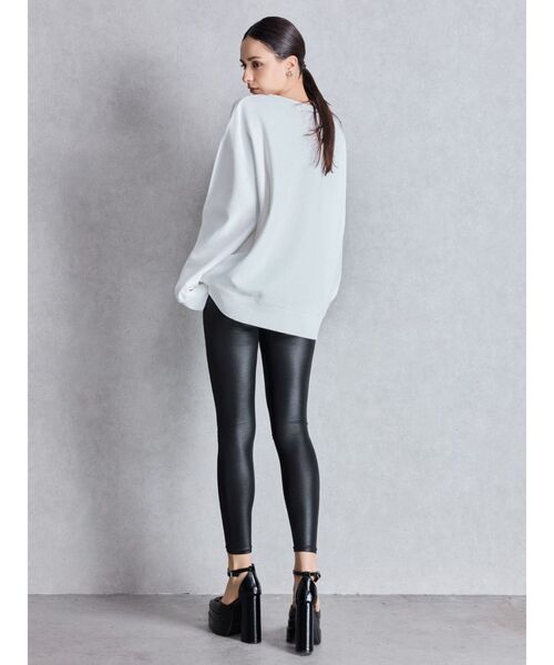 GYDA（ジェイダ）の「GD CUT OUT スウェットトップス（スウェット・レディース・パープル/オフホワイト/ブラック・FREE）」の6枚目の写真