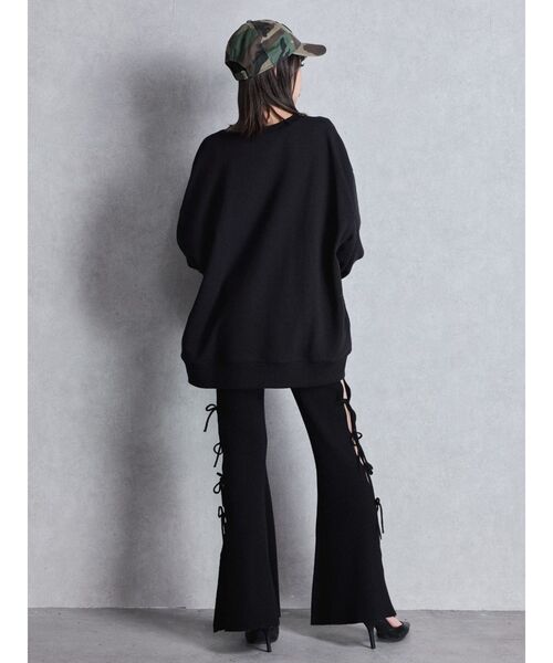 GYDA（ジェイダ）の「GD CUT OUT スウェットトップス（スウェット・レディース・パープル/オフホワイト/ブラック・FREE）」の9枚目の写真