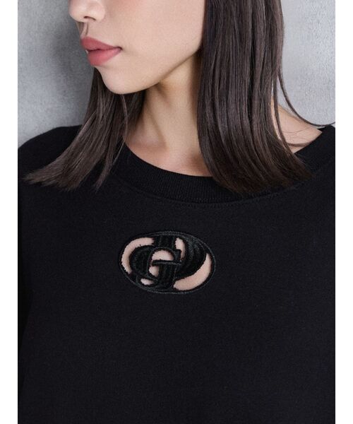 GYDA（ジェイダ）の「GD CUT OUT スウェットトップス（スウェット・レディース・パープル/オフホワイト/ブラック・FREE）」の10枚目の写真