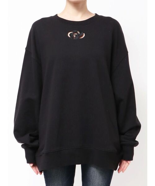 GYDA（ジェイダ）の「GD CUT OUT スウェットトップス（スウェット・レディース・パープル/オフホワイト/ブラック・FREE）」の14枚目の写真