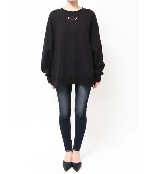 GYDA（ジェイダ）の「GD CUT OUT スウェットトップス（スウェット・レディース・パープル/オフホワイト/ブラック・FREE）」の22枚目の写真