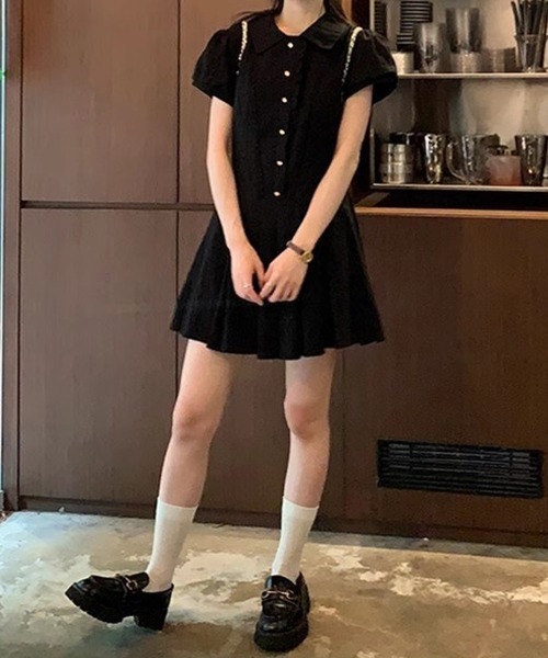 セール】プリーツミニワンピース セットアップ春夏（ワンピース