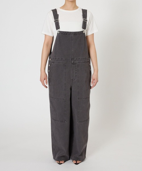 BABYLONE（バビロン）の「カツラギサロペット（サロペット/オーバーオール・レディース・チャコール/アイボリー・フリー）」の13枚目の写真