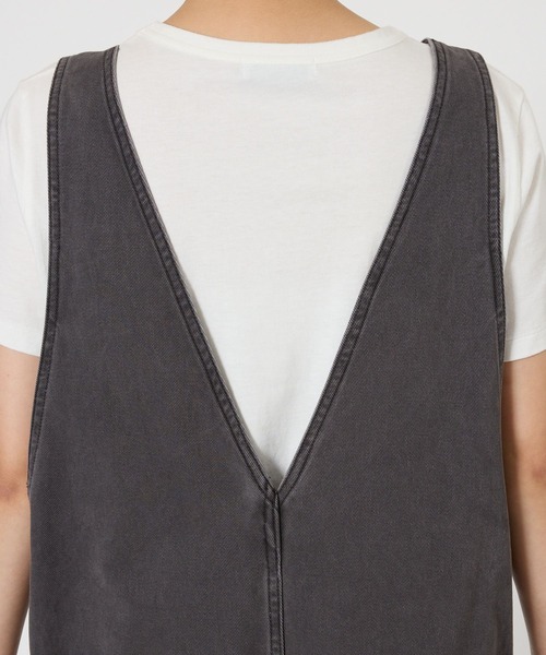 BABYLONE（バビロン）の「カツラギサロペット（サロペット/オーバーオール・レディース・チャコール/アイボリー・フリー）」の16枚目の写真