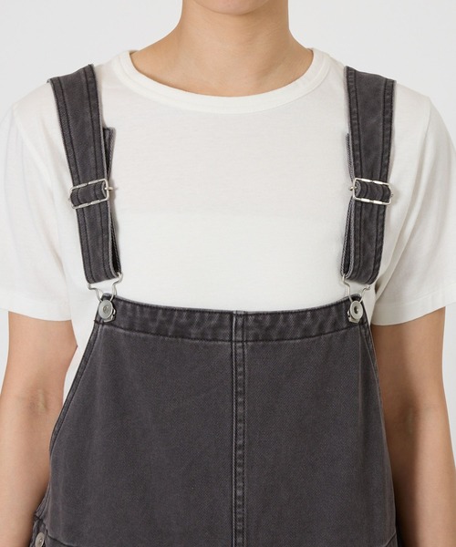 BABYLONE（バビロン）の「カツラギサロペット（サロペット/オーバーオール・レディース・チャコール/アイボリー・フリー）」の17枚目の写真