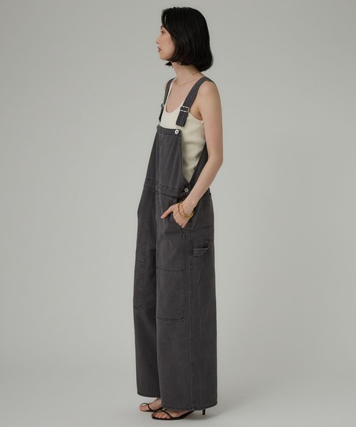 BABYLONE（バビロン）の「カツラギサロペット（サロペット/オーバーオール・レディース・チャコール/アイボリー・フリー）」の4枚目の写真
