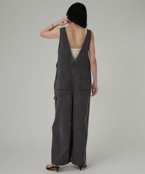 BABYLONE（バビロン）の「カツラギサロペット（サロペット/オーバーオール・レディース・チャコール/アイボリー・フリー）」の5枚目の写真
