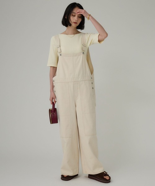 BABYLONE（バビロン）の「カツラギサロペット（サロペット/オーバーオール・レディース・チャコール/アイボリー・フリー）」の9枚目の写真