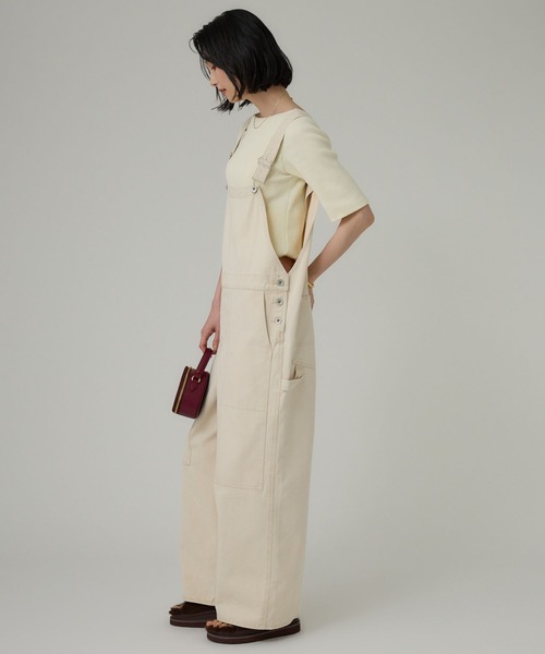 BABYLONE（バビロン）の「カツラギサロペット（サロペット/オーバーオール・レディース・チャコール/アイボリー・フリー）」の10枚目の写真