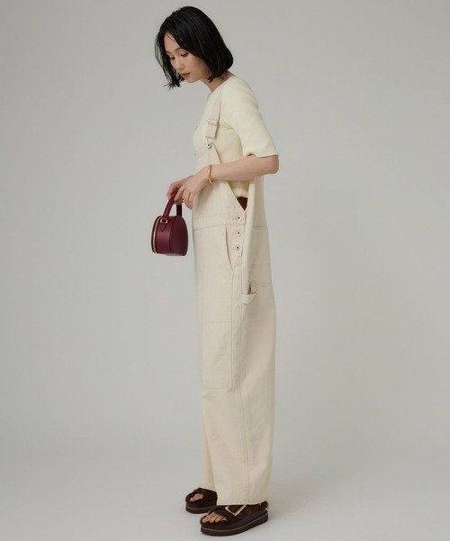 BABYLONE（バビロン）の「カツラギサロペット（サロペット/オーバーオール・レディース・チャコール/アイボリー・フリー）」の11枚目の写真