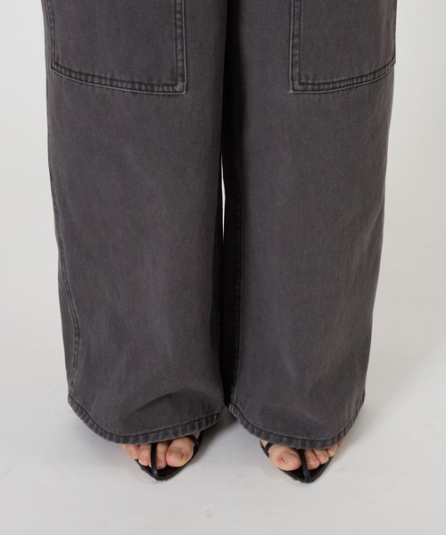 BABYLONE（バビロン）の「カツラギサロペット（サロペット/オーバーオール・レディース・チャコール/アイボリー・フリー）」の21枚目の写真