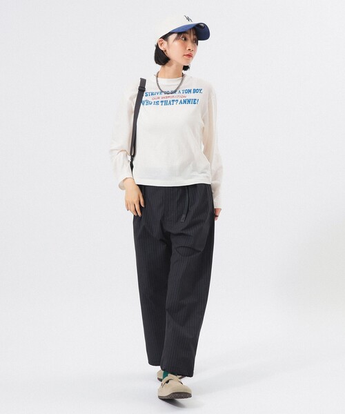 BEAMS BOY（ビームスボーイ）の「【1/15再値下げ】ボーイ メッセージ ロングスリーブ Tシャツ（Tシャツ/カットソー・レディース・オフホワイト/ブラウン・ONE SIZE）」の21枚目の写真