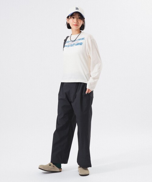 BEAMS BOY（ビームスボーイ）の「【1/15再値下げ】ボーイ メッセージ ロングスリーブ Tシャツ（Tシャツ/カットソー・レディース・オフホワイト/ブラウン・ONE SIZE）」の22枚目の写真