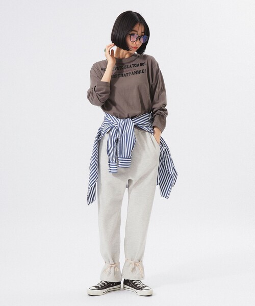 BEAMS BOY（ビームスボーイ）の「【1/15再値下げ】ボーイ メッセージ ロングスリーブ Tシャツ（Tシャツ/カットソー・レディース・オフホワイト/ブラウン・ONE SIZE）」の8枚目の写真