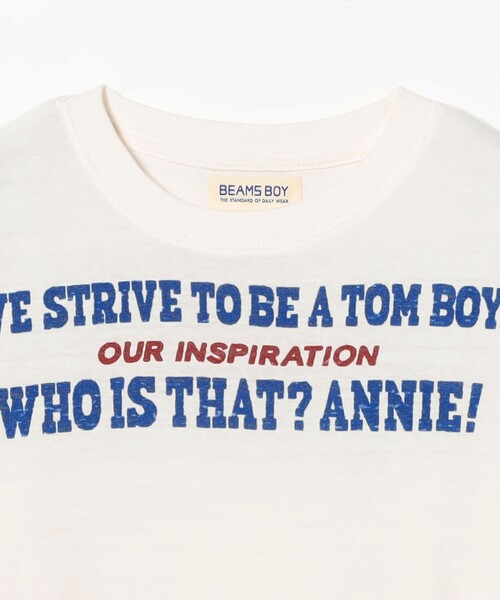 BEAMS BOY（ビームスボーイ）の「【1/15再値下げ】ボーイ メッセージ ロングスリーブ Tシャツ（Tシャツ/カットソー・レディース・オフホワイト/ブラウン・ONE SIZE）」の12枚目の写真