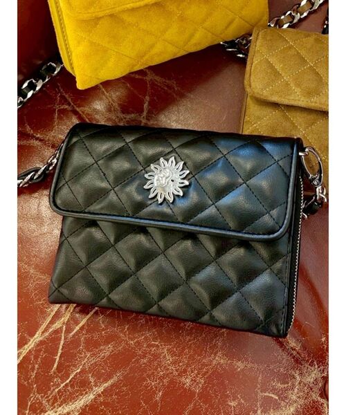 EVRIS（エヴリス）の「キルティングウォレットBAG（ハンドバッグ・レディース・マスタード/ベージュ/ブラック・FREE）」の2枚目の写真