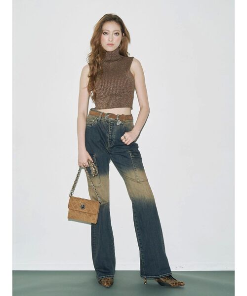 EVRIS（エヴリス）の「キルティングウォレットBAG（ハンドバッグ・レディース・マスタード/ベージュ/ブラック・FREE）」の6枚目の写真