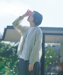 シアー」に該当するレディースのノーカラージャケット
