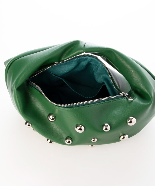 cache cache（カシュ カシュ）の「カシュカシュ cachecache / スタッズワンハンドルバッグ（ショルダーバッグ・レディース・グリーン/アイボリー/ブラック・FREE）」の14枚目の写真