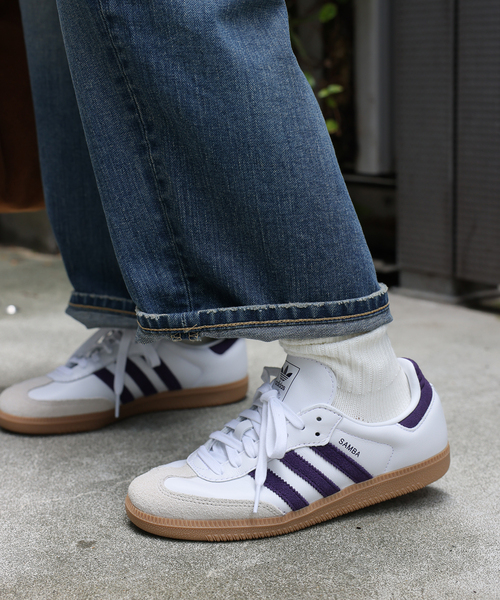 adidas SAMBA デニムスニーカー 24cm 国内4月13日発売予定】アトモス ピンク × アディダス オリジナル