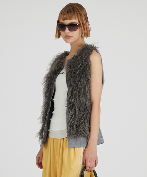 ファートリミングベスト / Fur Trimmed Vest（ベスト）｜PRANK PROJECT
