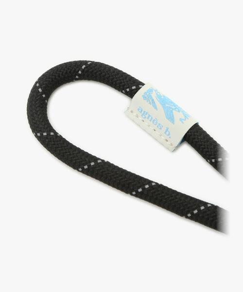 agnes b.（アニエスベー）の「ショート モバイルストラップ ”Trip” ZAH09－02（キーホルダー・メンズ・ブラック・FREE）」の2枚目の写真