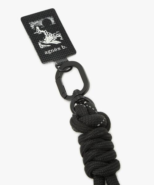 agnes b.（アニエスベー）の「ショート モバイルストラップ ”Trip” ZAH09－02（キーホルダー・メンズ・ブラック・FREE）」の3枚目の写真