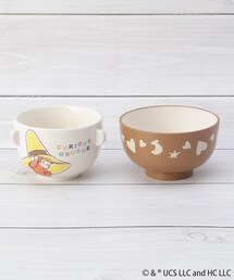 one'sterrace(ワンズテラス)のおさるのジョージ 汁椀茶碗セットミニ(マグ/哺乳瓶/お食事グッズ)