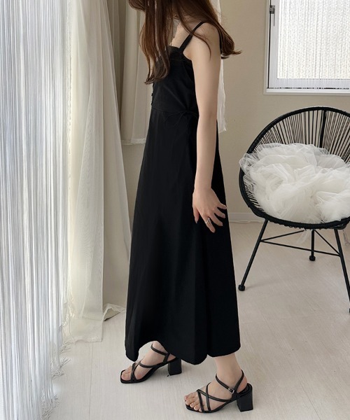 ReRe（リリ）の「ロングキャミワンピース（ワンピース・レディース・ライトカーキ/ブルー/ライトグレー/ブラック・MEDIUM）」の8枚目の写真