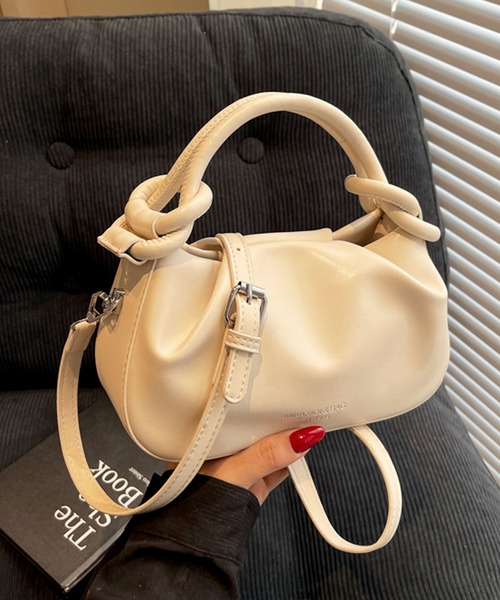 florist（フローリスト）の「2WAY レザーライクツイストハンドルバッグ/ショルダーバッグ（ハンドバッグ・レディース・ピンク/ブラック/オフホワイト/シルバー・FREE）」の6枚目の写真