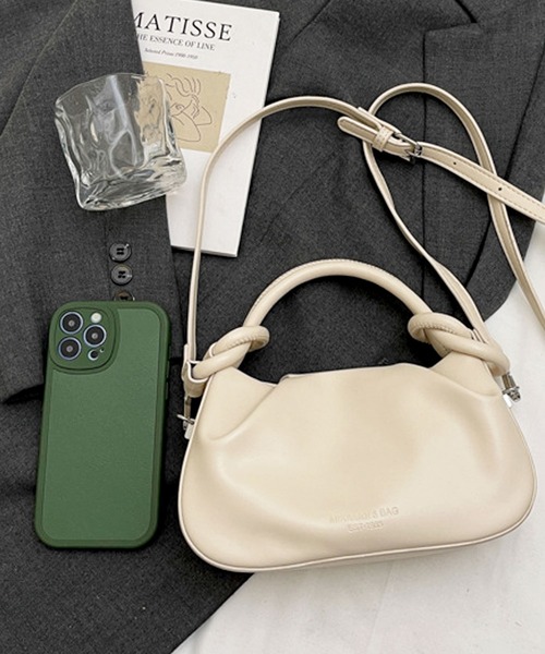 florist（フローリスト）の「2WAY レザーライクツイストハンドルバッグ/ショルダーバッグ（ハンドバッグ・レディース・ピンク/ブラック/オフホワイト/シルバー・FREE）」の7枚目の写真