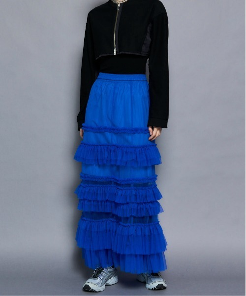 MAISON SPECIAL（メゾンスペシャル）の「Volume Tulle Ruffle Skirt