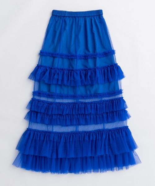 Volume Tulle Ruffle Skirt/ボリュームチュールフリルスカート