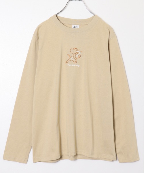 Tom&Jerry(トムアンドジェリー)の「【TOM & JERRY/トムとジェリー】プリントロンT(Tシャツ/カットソー・レディース・サックスブルー/グレイッシュベージュ/スミクロ/ライトグリーン・MEDIUM/LARGE)」の11枚目の写真