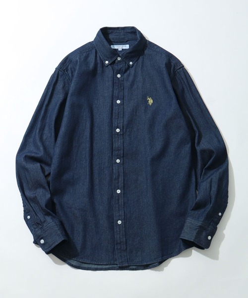 U.S. POLO ASSN.(ユーエスポロアッスン)の「【U.S. POLO ASSN./ユーエスポロアッスン】 ロゴ刺繍 オックスフォード / デニム ボタンダウン 長袖 シャツ(シャツ/ブラウス・メンズ・アイボリー/ブラック/ブルー/インディゴブルー・LL/L/M)」の7枚目の写真