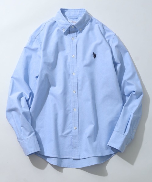 U.S. POLO ASSN.(ユーエスポロアッスン)の「【U.S. POLO ASSN./ユーエスポロアッスン】 ロゴ刺繍 オックスフォード / デニム ボタンダウン 長袖 シャツ(シャツ/ブラウス・メンズ・アイボリー/ブラック/ブルー/インディゴブルー・LL/L/M)」の8枚目の写真