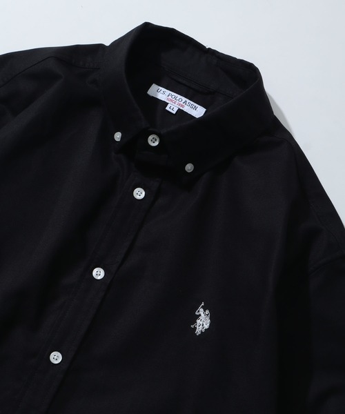 U.S. POLO ASSN.(ユーエスポロアッスン)の「【U.S. POLO ASSN./ユーエスポロアッスン】 ロゴ刺繍 オックスフォード / デニム ボタンダウン 長袖 シャツ(シャツ/ブラウス・メンズ・アイボリー/ブラック/ブルー/インディゴブルー・LL/L/M)」の11枚目の写真