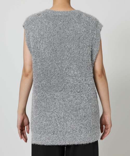 BABYLONE(バビロン)の「スパークルアシメヘムニットベスト(ベスト・レディース・シルバー・フリー)」の14枚目の写真