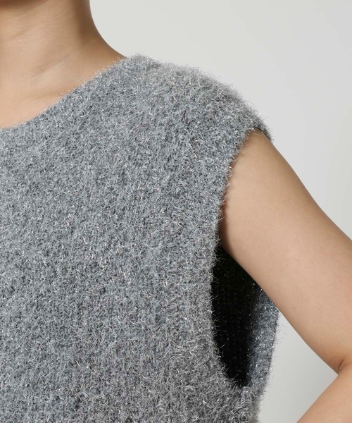 BABYLONE(バビロン)の「スパークルアシメヘムニットベスト(ベスト・レディース・シルバー・フリー)」の17枚目の写真