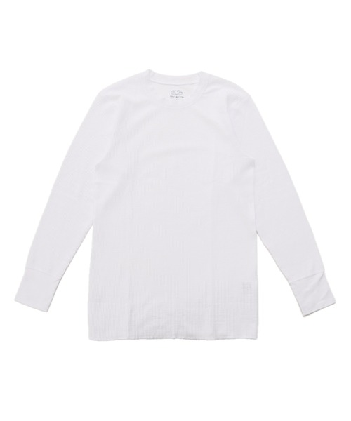 FRUIT OF THE LOOM(フルーツオブザルーム)の「【FRUIT OF THE LOOM】FTL TC ワッフルロンT / フルーツオブザルーム 無地 長袖サーマルTシャツ(Tシャツ/カットソー・メンズ・グレー/ブラック/ネイビー/ホワイト・M/L/XL)」の10枚目の写真