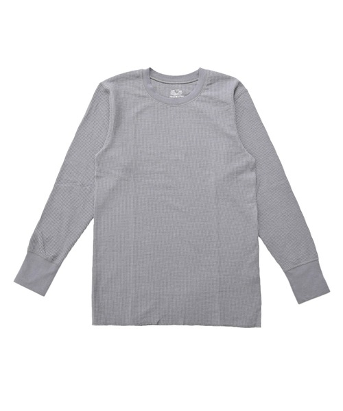 FRUIT OF THE LOOM(フルーツオブザルーム)の「【FRUIT OF THE LOOM】FTL TC ワッフルロンT / フルーツオブザルーム 無地 長袖サーマルTシャツ(Tシャツ/カットソー・メンズ・グレー/ブラック/ネイビー/ホワイト・M/L/XL)」の12枚目の写真