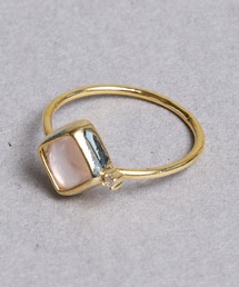 Zoule（ゾーラ）の「Zoule ゾーラ：Mon bijouxシリーズ　gemmy　天然石　ローズクォーツ　ブルーカルセドニー　リング（リング）」