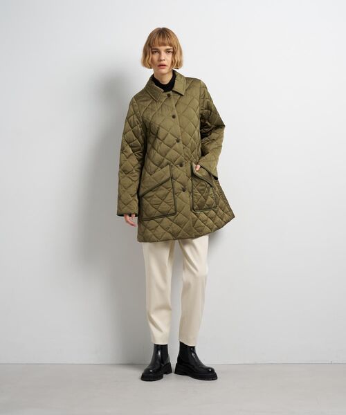 LANVIN en Bleu（ランバンオンブルー）の「キルティングダウンハーフコート（その他アウター・レディース・ブラック/カーキ/オフホワイト・38/36）」の4枚目の写真