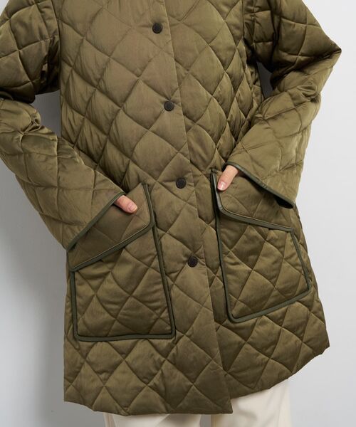 LANVIN en Bleu（ランバンオンブルー）の「キルティングダウンハーフコート（その他アウター・レディース・ブラック/カーキ/オフホワイト・38/36）」の11枚目の写真
