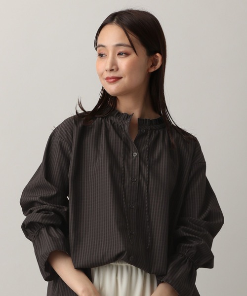 MATINEE LINE/フリルカラーネックブラウス/583846（シャツ/ブラウス