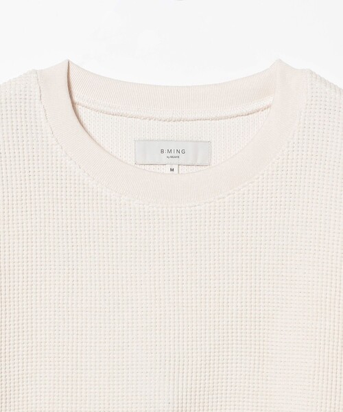 B:MING by BEAMS(ビーミングバイビームス)の「ワッフル ロングスリーブ カットソー(Tシャツ/カットソー・メンズ・ホワイト系その他5/ブラック・S/M/L/XL)」の10枚目の写真