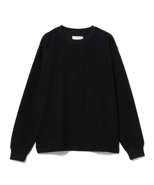 B:MING by BEAMS(ビーミングバイビームス)の「ワッフル ロングスリーブ カットソー(Tシャツ/カットソー・メンズ・ホワイト系その他5/ブラック・S/M/L/XL)」の5枚目の写真