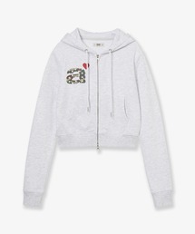 DOT SMALL LETTER CROP HOOD ZIP UP