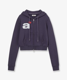 DOT SMALL LETTER CROP HOOD ZIP UP